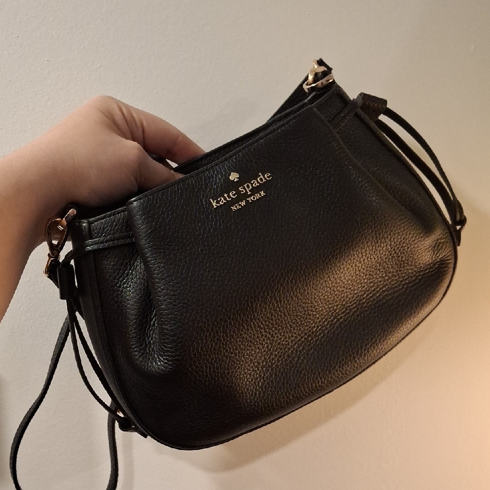 Kate Spade Black Pebbled Leather Crossbody Bag